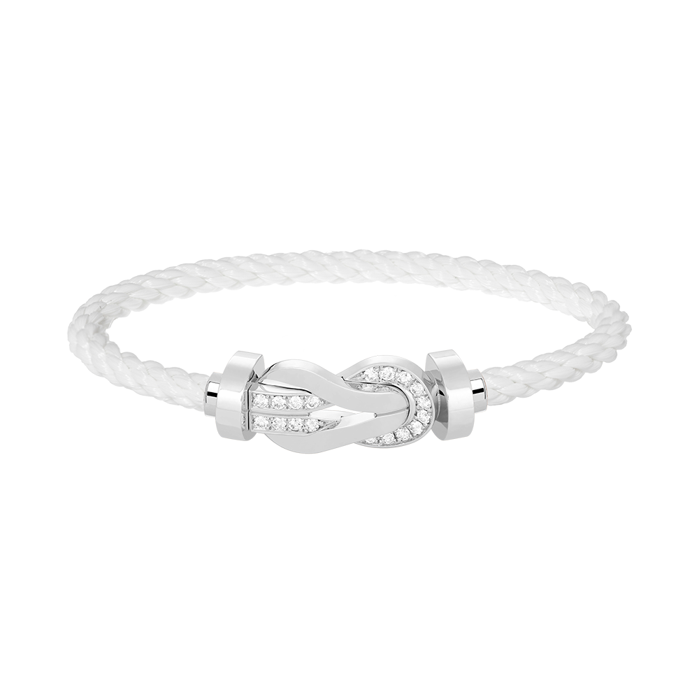 ¡®Lume Jewels¡¯CHANCE LARGE 8 FIGURE BUCKLE HALF DIAMOND BRACELET SILVER