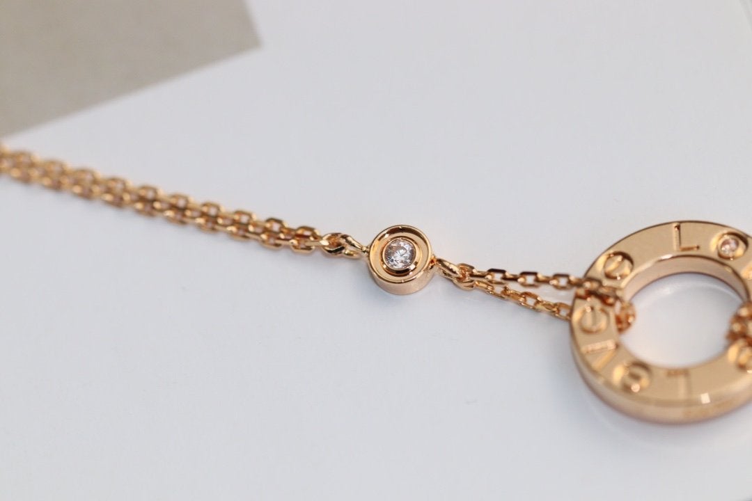 ¡®Lume Jewels¡¯LOVE NECKLACE ADJUSTABLE ROSE GOLD 2 DIAMOND