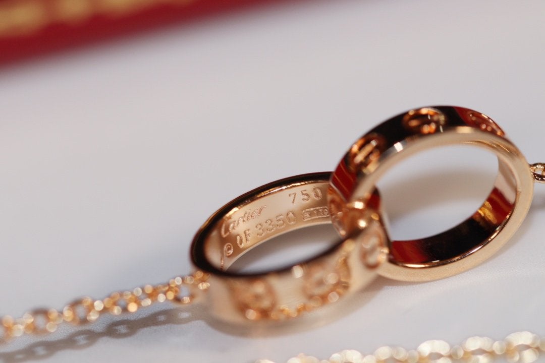 ¡®Lume Jewels¡¯LOVE NECKLACE PINK GOLD AND SILVER