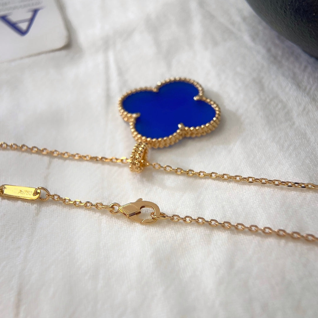 ¡®Lume Jewels¡¯CLOVER 25MM NECKLACE TURQUOISE ROSE GOLD
