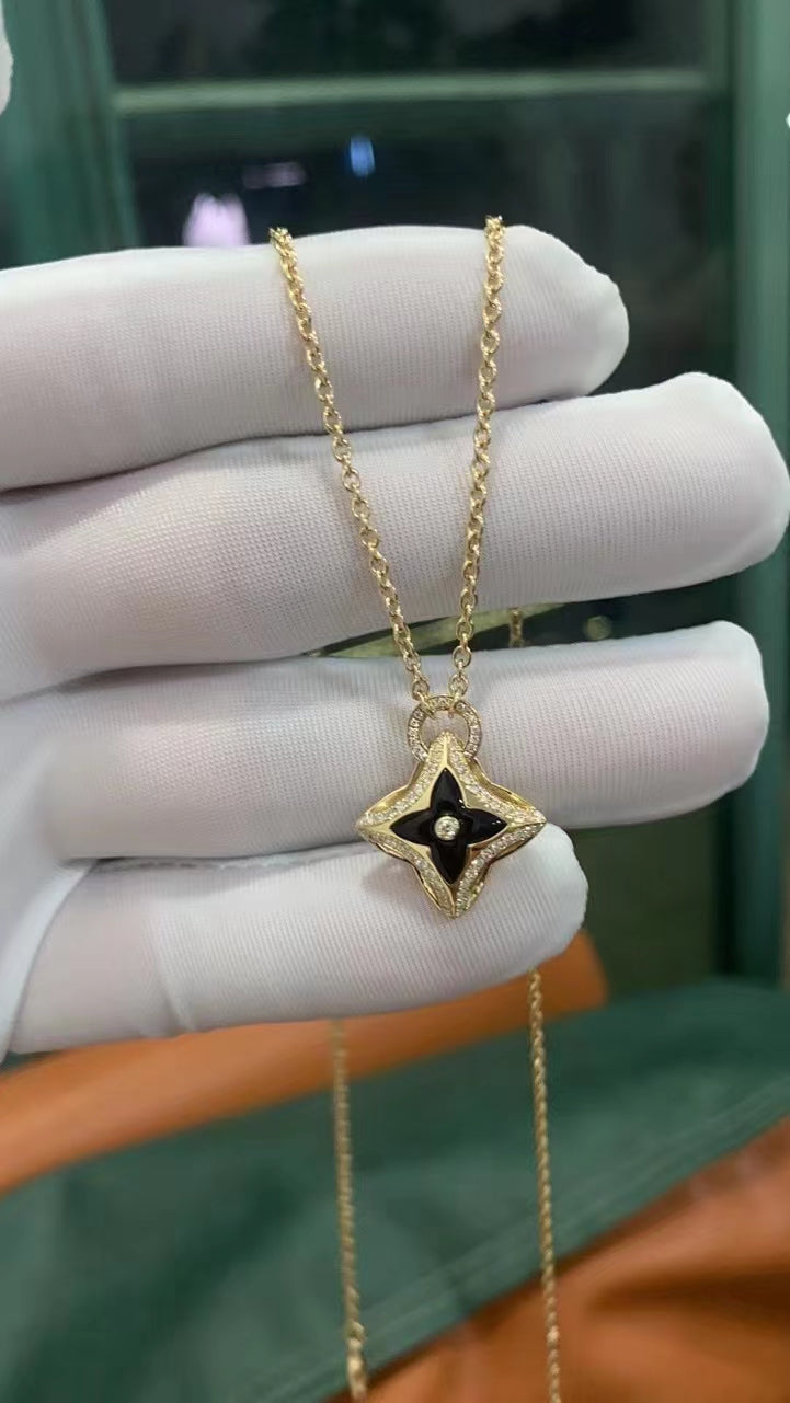¡®Lume Jewels¡¯STAR PEDANT PINK GOLD DIAMOND NECKLACE
