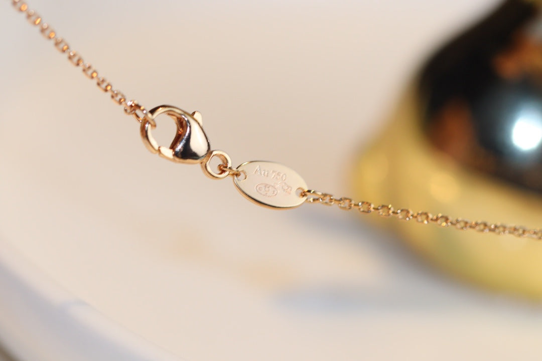 ¡®Lume Jewels¡¯JEUX MALACHITE 1 DIAMOND PINK GOLD NECKLACE