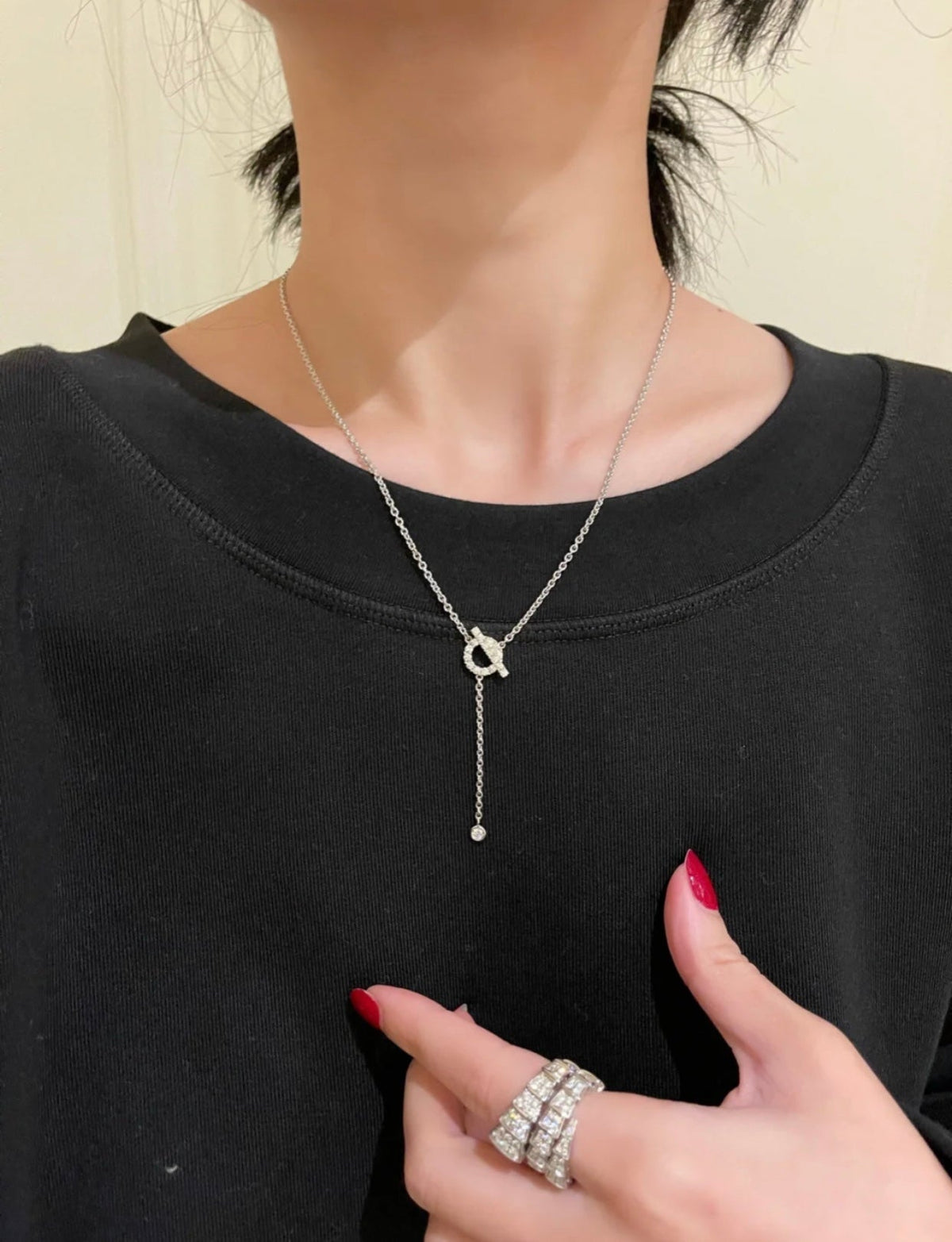 ¡®Lume Jewels¡¯FINESSE SILVER DIAMOND NECKLACE