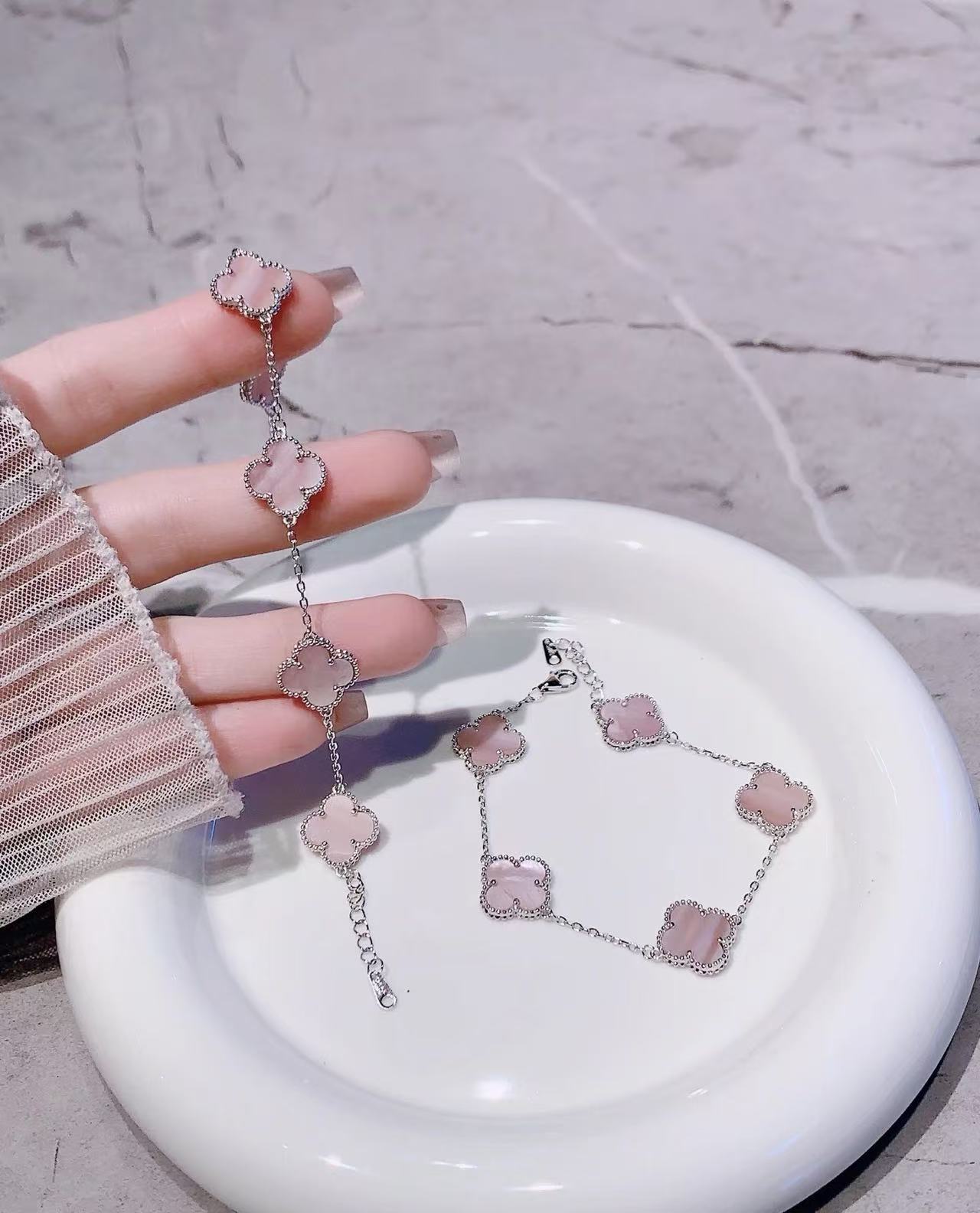 [Lume JewelsLight Pink Braided Bracelet