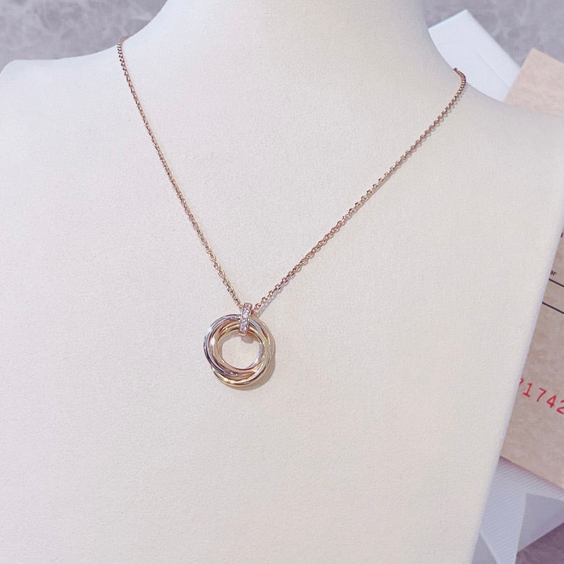 ¡®Lume Jewels¡¯TRINITY NECKLACE GOLD DIAMONDS