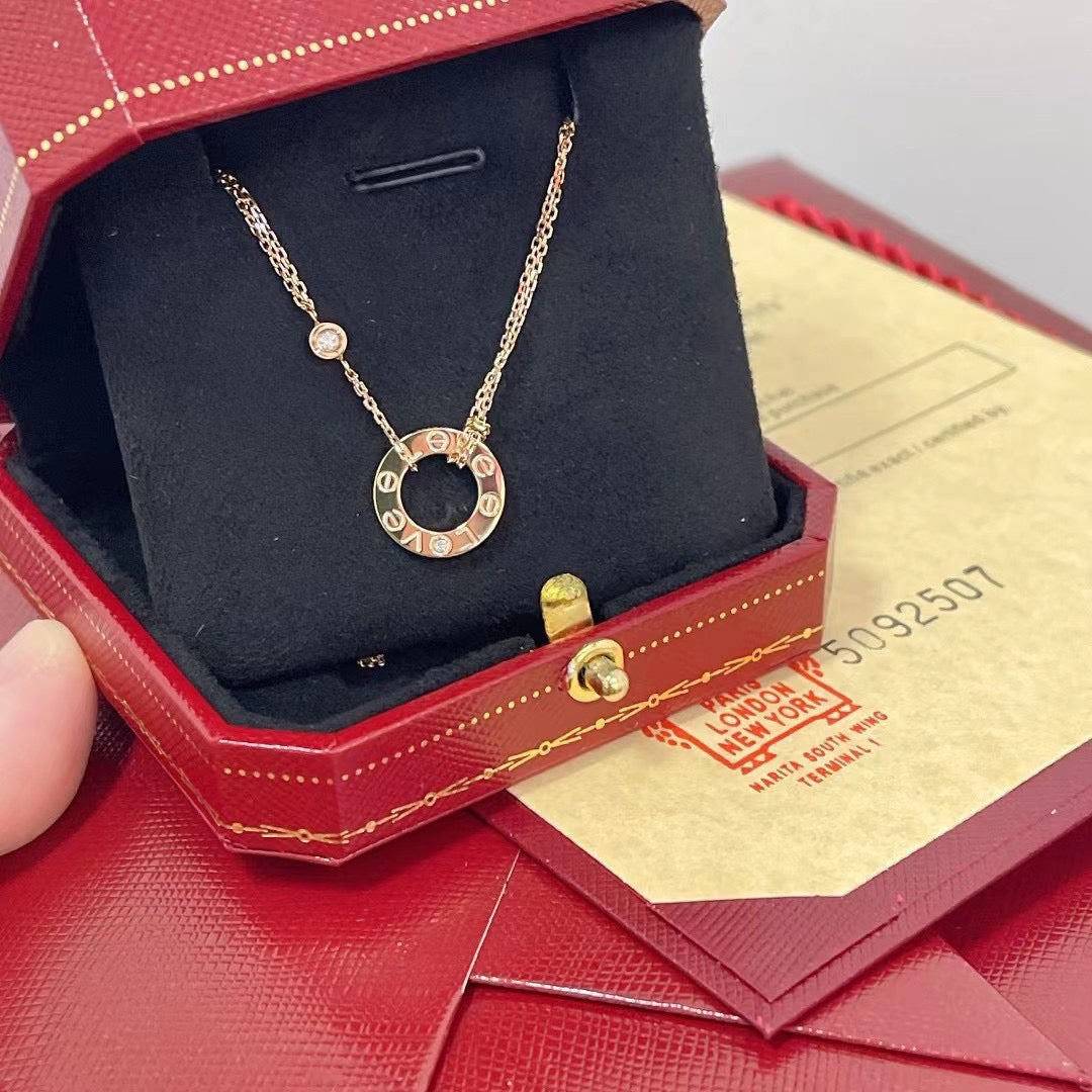 ¡®Lume Jewels¡¯LOVE NECKLACE 16MM 2 DIAMONDS