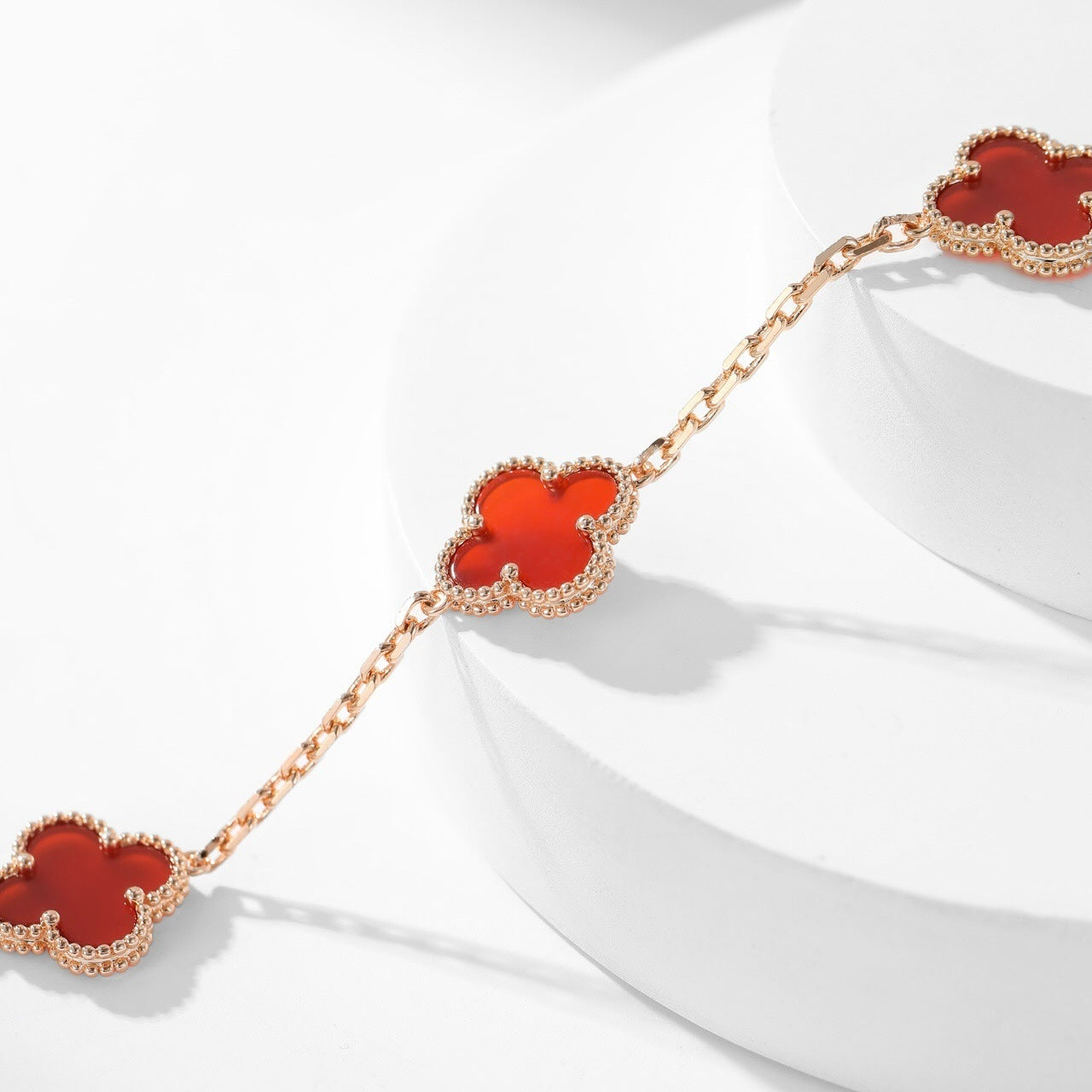 ¡®Lume Jewels¡¯CLOVER 10 MOTIFS CARNELIAN NECKLACE