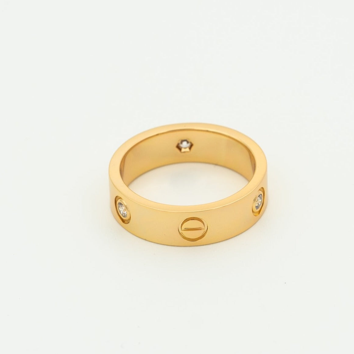 ¡®Lume Jewels¡¯LOVE RING 5.5MM 3 DIAMONDS PINK GOLD