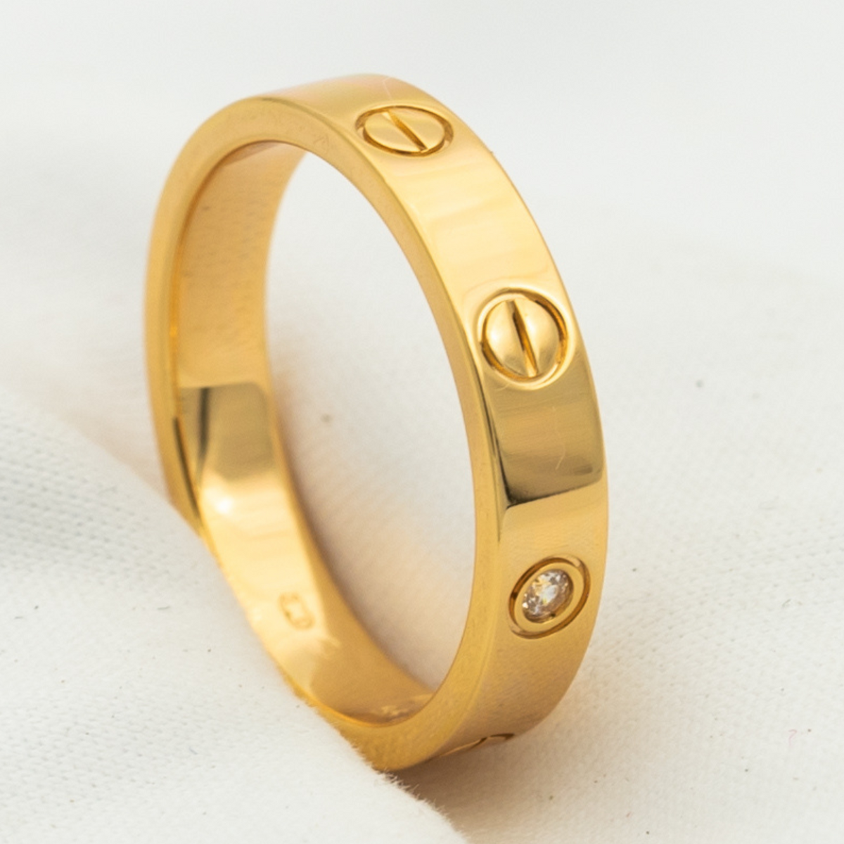 ¡®Lume Jewels¡¯LOVE RING 4MM 1 DIAMOND PINK GOLD