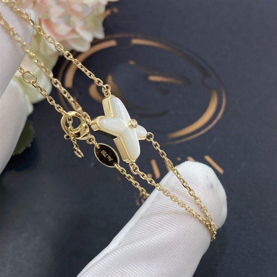¡®Lume Jewels¡¯JEUX BRACELET WHITE MOP GOLD 1 DIAMOND