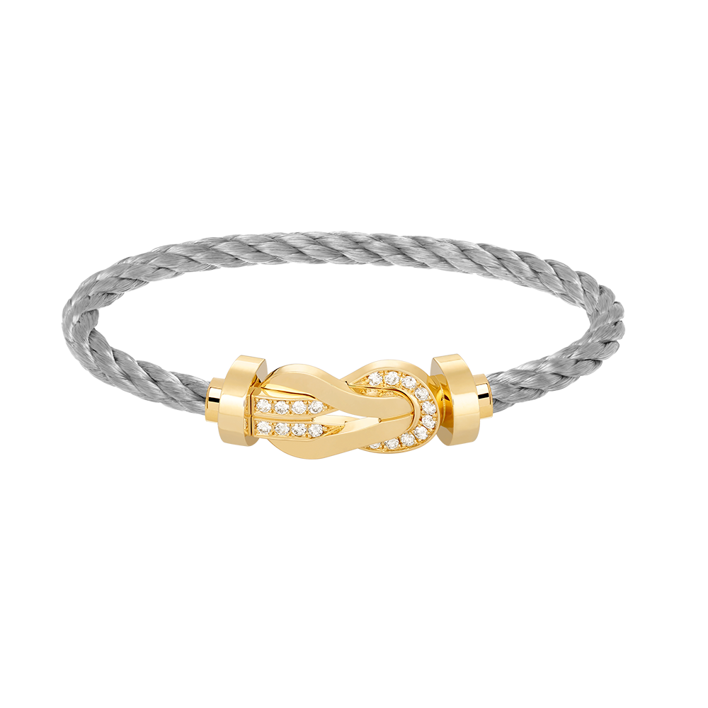 ¡®Lume Jewels¡¯CHANCE LARGE 8 FIGURE BUCKLE HALF DIAMOND BRACELET GOLD