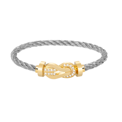 ¡®Lume Jewels¡¯CHANCE LARGE 8 FIGURE BUCKLE HALF DIAMOND BRACELET GOLD
