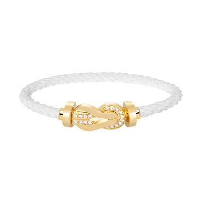 ¡®Lume Jewels¡¯CHANCE LARGE 8 FIGURE BUCKLE HALF DIAMOND BRACELET GOLD