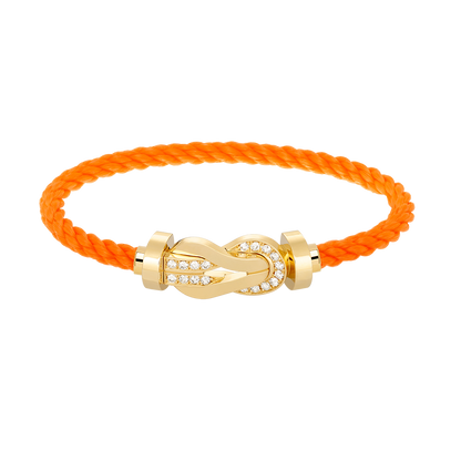 ¡®Lume Jewels¡¯CHANCE LARGE 8 FIGURE BUCKLE HALF DIAMOND BRACELET GOLD