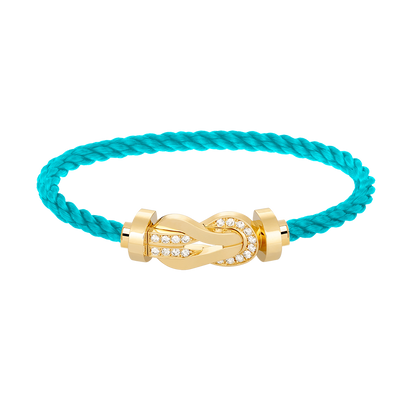 ¡®Lume Jewels¡¯CHANCE LARGE 8 FIGURE BUCKLE HALF DIAMOND BRACELET GOLD