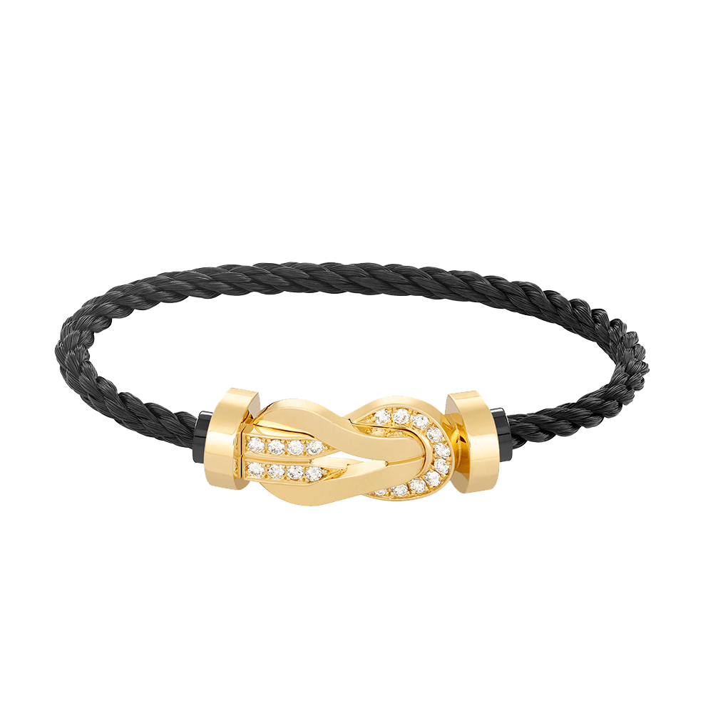 ¡®Lume Jewels¡¯CHANCE LARGE 8 FIGURE BUCKLE HALF DIAMOND BRACELET GOLD
