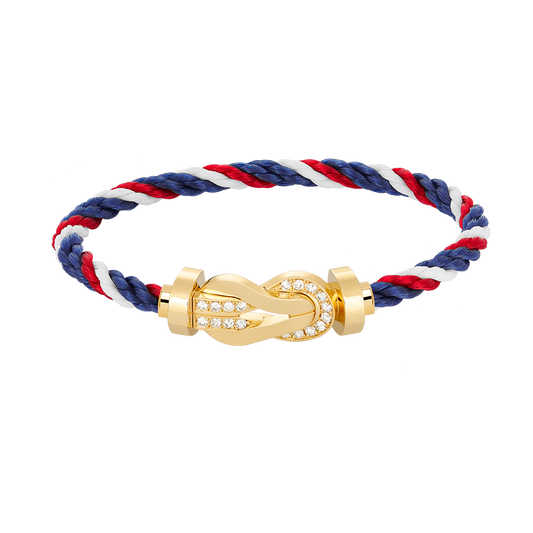 ¡®Lume Jewels¡¯CHANCE LARGE 8 FIGURE BUCKLE HALF DIAMOND BRACELET GOLD