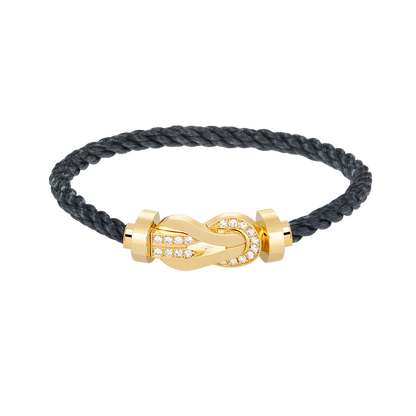 ¡®Lume Jewels¡¯CHANCE LARGE 8 FIGURE BUCKLE HALF DIAMOND BRACELET GOLD