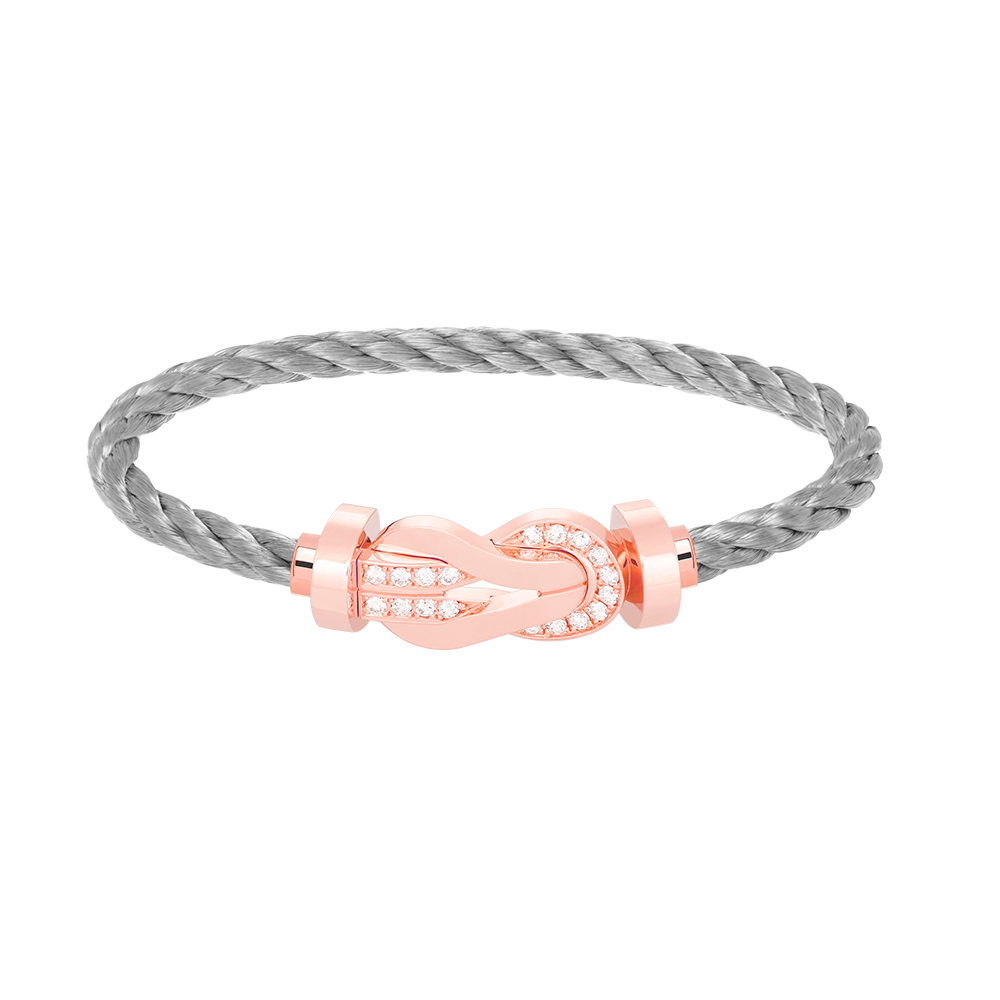 ¡®Lume Jewels¡¯CHANCE LARGE 8 FIGURE BUCKLE HALF DIAMOND BRACELET ROSE GOLD