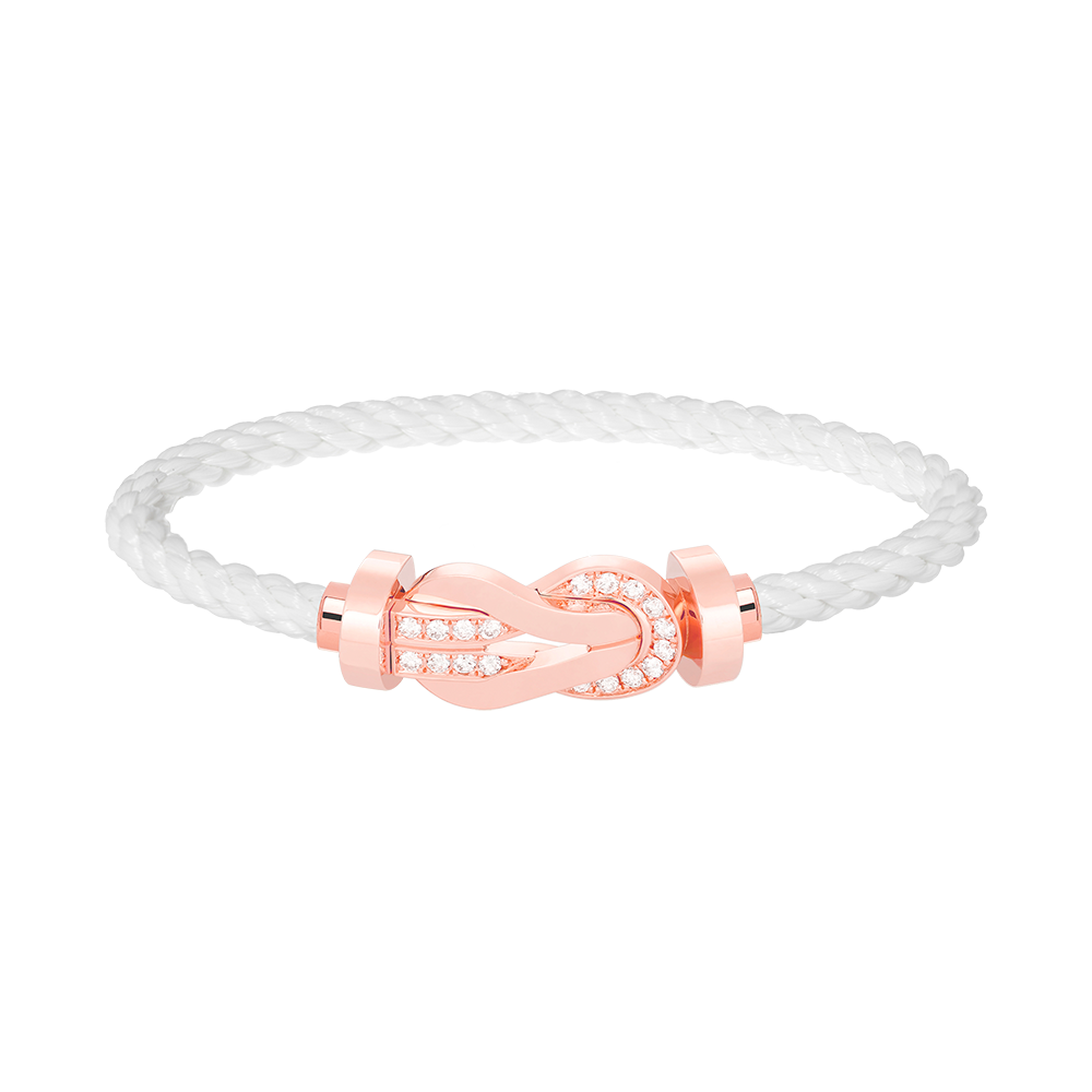 ¡®Lume Jewels¡¯CHANCE LARGE 8 FIGURE BUCKLE HALF DIAMOND BRACELET ROSE GOLD