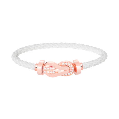 ¡®Lume Jewels¡¯CHANCE LARGE 8 FIGURE BUCKLE HALF DIAMOND BRACELET ROSE GOLD