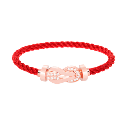 ¡®Lume Jewels¡¯CHANCE LARGE 8 FIGURE BUCKLE HALF DIAMOND BRACELET ROSE GOLD