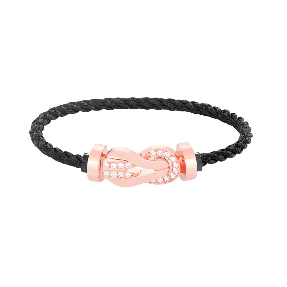 ¡®Lume Jewels¡¯CHANCE LARGE 8 FIGURE BUCKLE HALF DIAMOND BRACELET ROSE GOLD