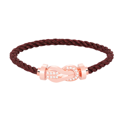 ¡®Lume Jewels¡¯CHANCE LARGE 8 FIGURE BUCKLE HALF DIAMOND BRACELET ROSE GOLD