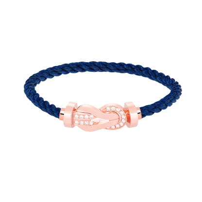 ¡®Lume Jewels¡¯CHANCE LARGE 8 FIGURE BUCKLE HALF DIAMOND BRACELET ROSE GOLD