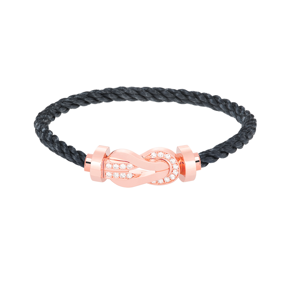 ¡®Lume Jewels¡¯CHANCE LARGE 8 FIGURE BUCKLE HALF DIAMOND BRACELET ROSE GOLD