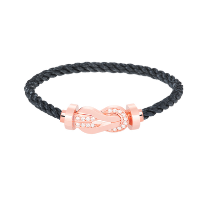 ¡®Lume Jewels¡¯CHANCE LARGE 8 FIGURE BUCKLE HALF DIAMOND BRACELET ROSE GOLD