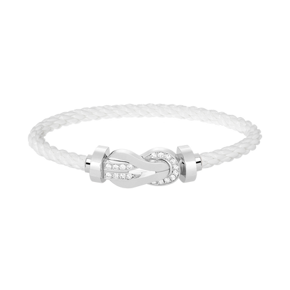 ¡®Lume Jewels¡¯CHANCE LARGE 8 FIGURE BUCKLE HALF DIAMOND BRACELET SILVER