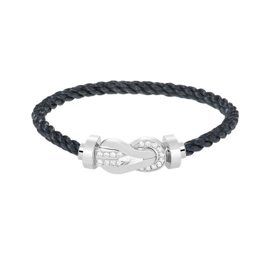 ¡®Lume Jewels¡¯CHANCE LARGE 8 FIGURE BUCKLE HALF DIAMOND BRACELET SILVER