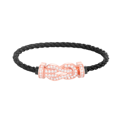 ¡®Lume Jewels¡¯CHANCE LARGE 8 FIGURE BUCKLE FULL DIAMOND BRACELET ROSE GOLD