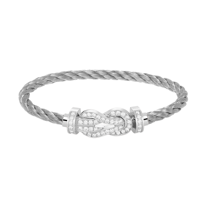 ¡®Lume Jewels¡¯CHANCE LARGE 8 FIGURE BUCKLE FULL DIAMOND BRACELET SILVER