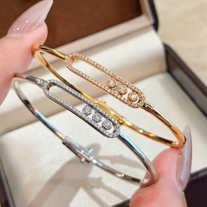 [Lume Jewels]Move Pavé Diamond Bangle Bracelet M