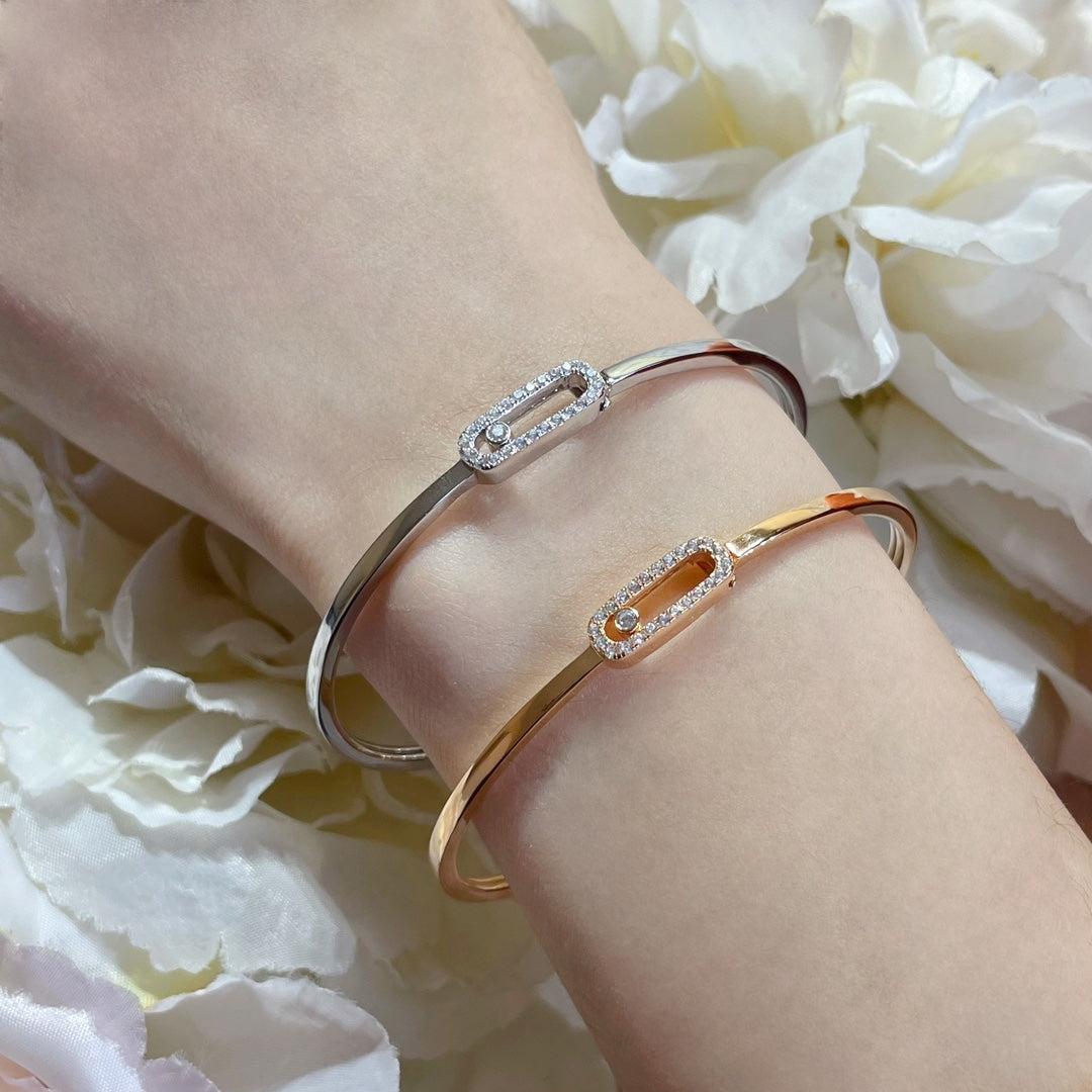 [Lume Jewels]Move Uno pavé flex bangle medium