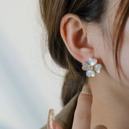 [Lume Jewels]FRIVOLE PINK GOLD FLOWER DIAMOND EARRINGS 2