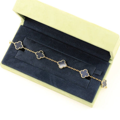 [Lume Jewels]New CLOVER 5 MOTIF ONYXS BRACELET COLLECTION