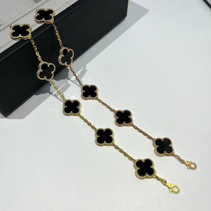 [Lume Jewels]New CLOVER 5 MOTIF ONYXS BRACELET COLLECTION