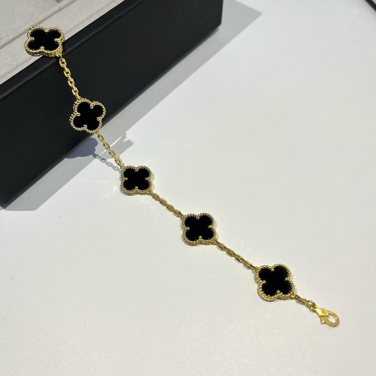 [Lume Jewels]New CLOVER 5 MOTIF ONYXS BRACELET COLLECTION