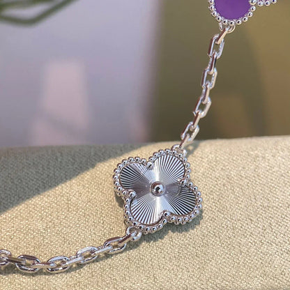 [Lume Jewels]New  CLOVER 5 MOTIF VIOLET BRACELET COLLECTION