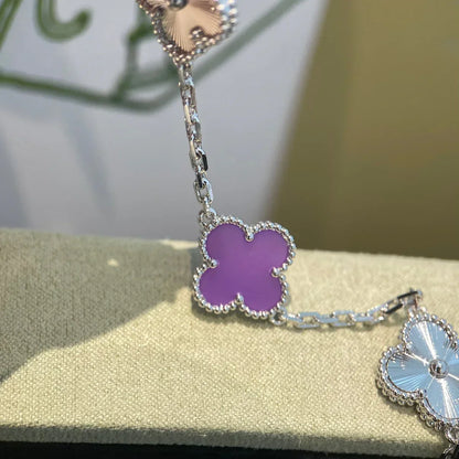 [Lume Jewels]New  CLOVER 5 MOTIF VIOLET BRACELET COLLECTION