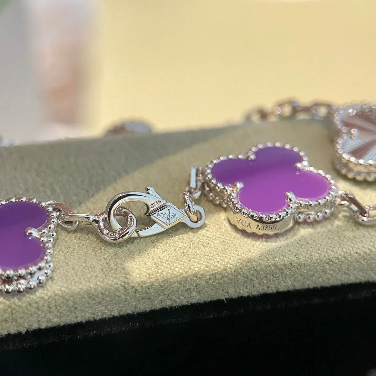 [Lume Jewels]New  CLOVER 5 MOTIF VIOLET BRACELET COLLECTION