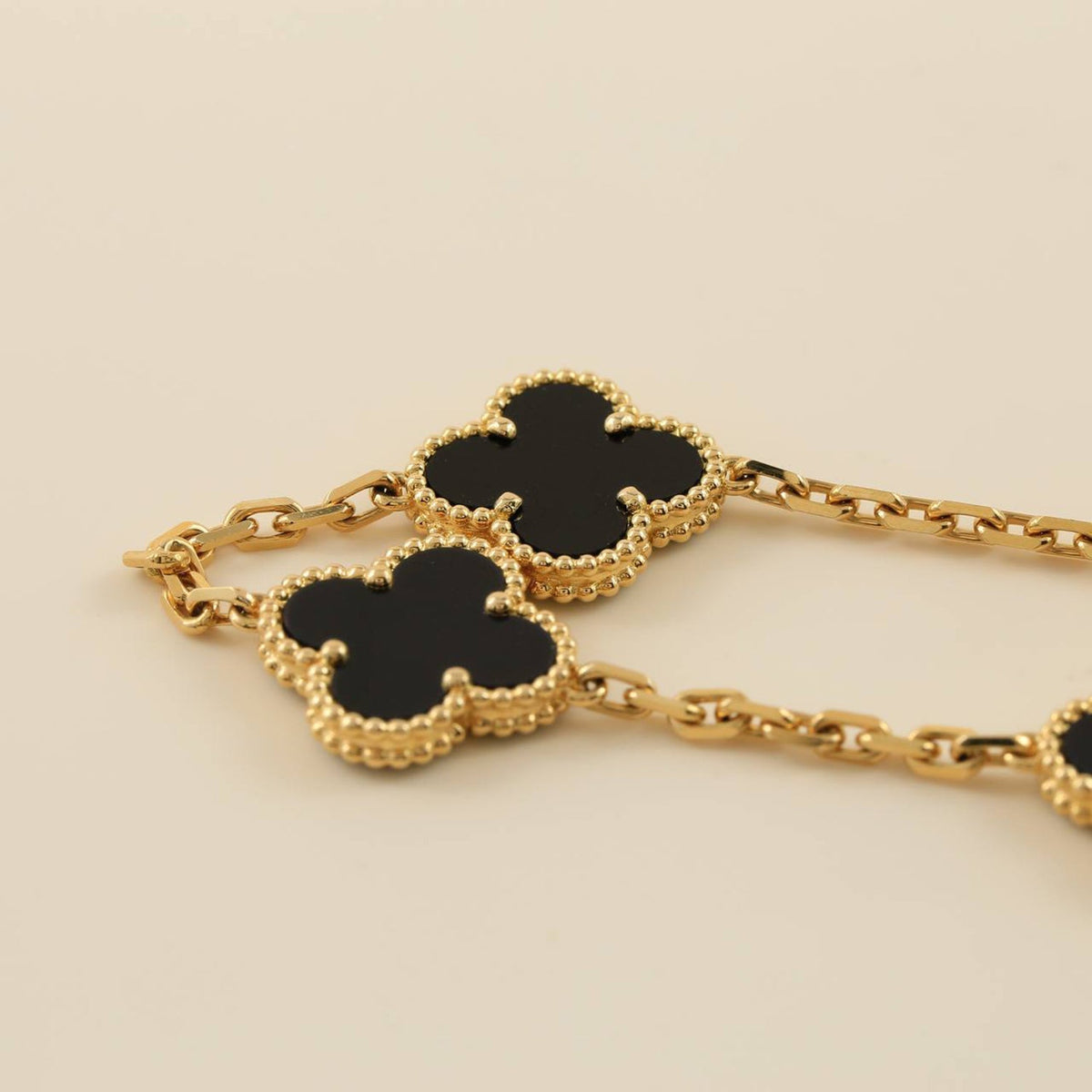 [Lume Jewels]New CLOVER 5 MOTIF ONYXS BRACELET COLLECTION