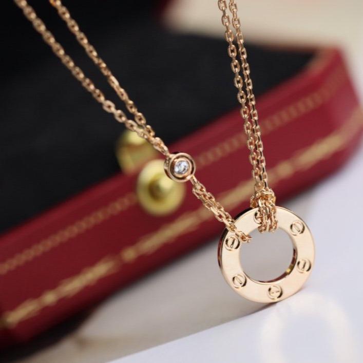 ¡®Lume Jewels¡¯LOVE NECKLACE ADJUSTABLE ROSE GOLD 2 DIAMOND
