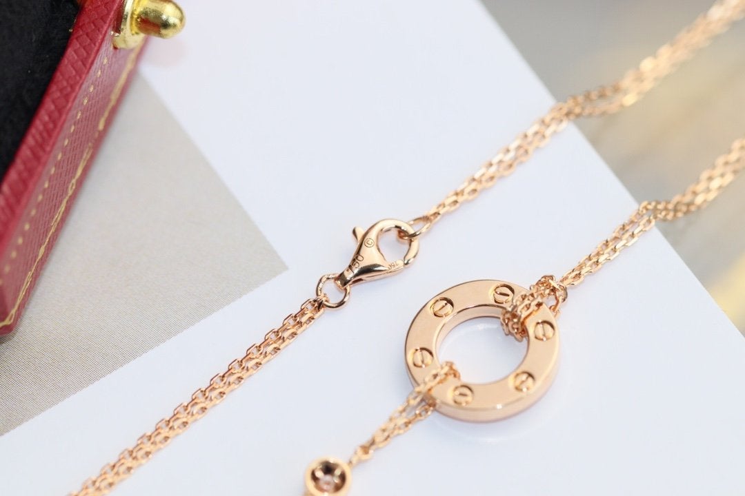 ¡®Lume Jewels¡¯LOVE NECKLACE ADJUSTABLE ROSE GOLD 2 DIAMOND