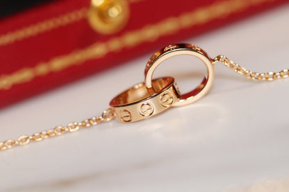 ¡®Lume Jewels¡¯LOVE NECKLACE PINK GOLD AND SILVER
