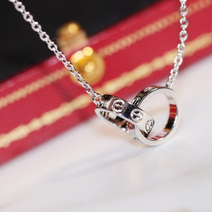 ¡®Lume Jewels¡¯LOVE NECKLACE PINK GOLD AND SILVER