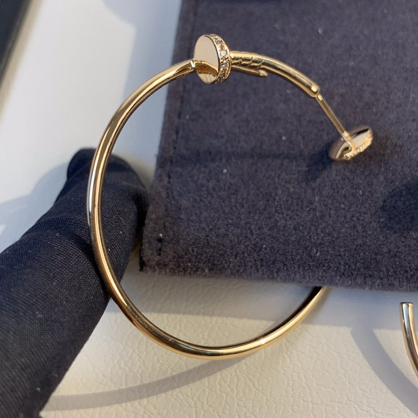 ¡®Lume Jewels¡¯JUSTE EARRINGS GOLD DIAMONDS 1.8MM